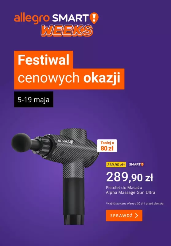 Allegro - gazetka promocyjna Rabaty na produkty z supermarketu od poniedziałku 05.05 do środy 07.05