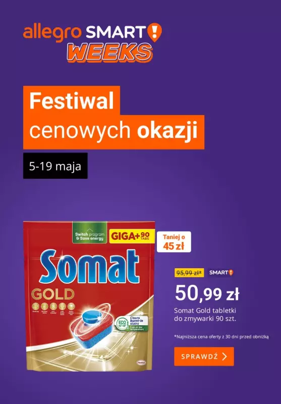 Allegro - gazetka promocyjna Produkty do sprzątania z rabatami od poniedziałku 05.05 do środy 07.05