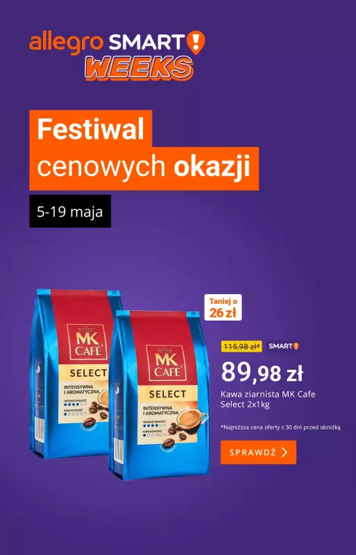 Allegro - gazetka promocyjna Supermarketowe hity od czwartku 08.05 do niedzieli 11.05