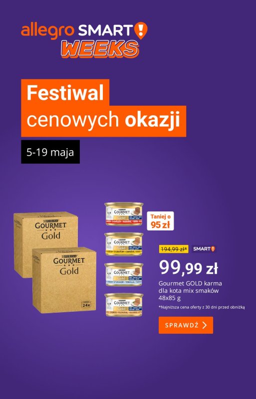 Allegro - gazetka promocyjna Produkty dla zwierzaków z rabatami od czwartku 08.05 do niedzieli 11.05