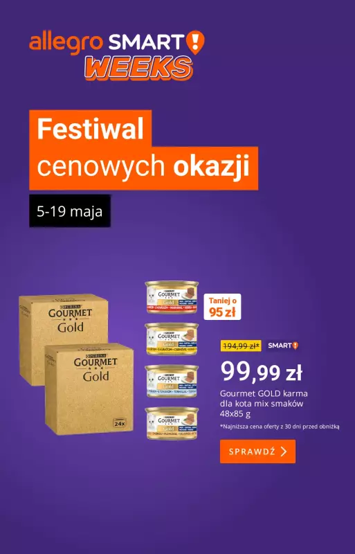 Allegro - gazetka promocyjna Produkty dla zwierzaków z rabatami od czwartku 08.05 do niedzieli 11.05