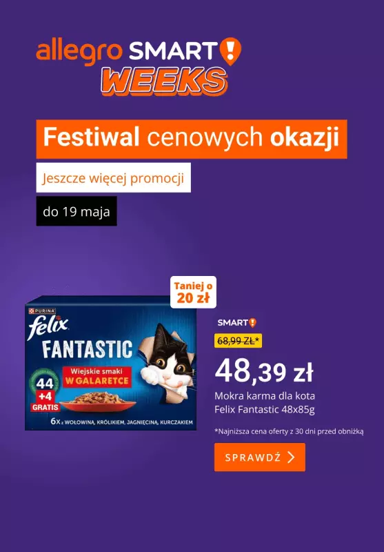 Allegro - gazetka promocyjna Hity z supermarketu od poniedziałku 12.05 do środy 14.05