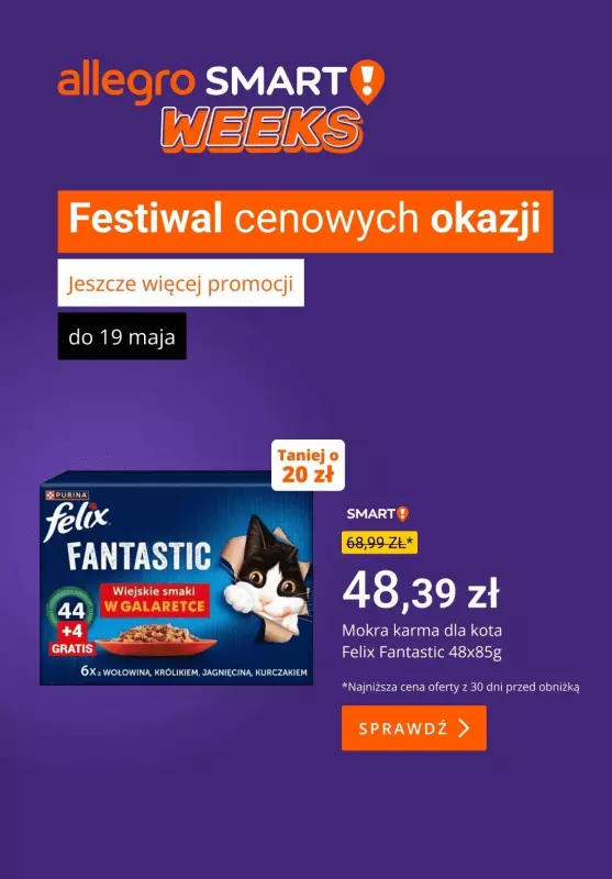 Allegro - gazetka promocyjna Hity z supermarketu od poniedziałku 12.05 do środy 14.05