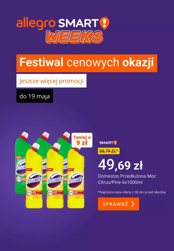 Allegro - gazetka promocyjna Produkty do sprzątania z rabatami  