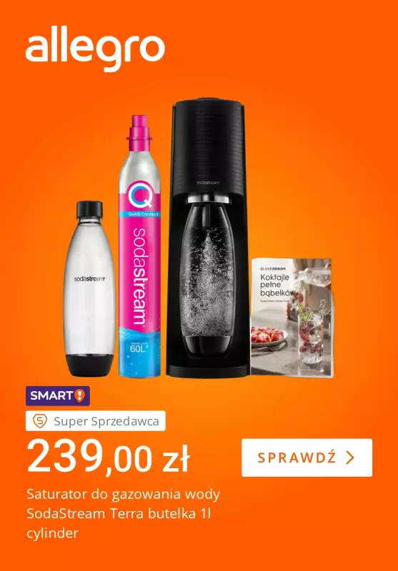 Allegro - gazetka promocyjna Napoje i saturatory na wakacje  