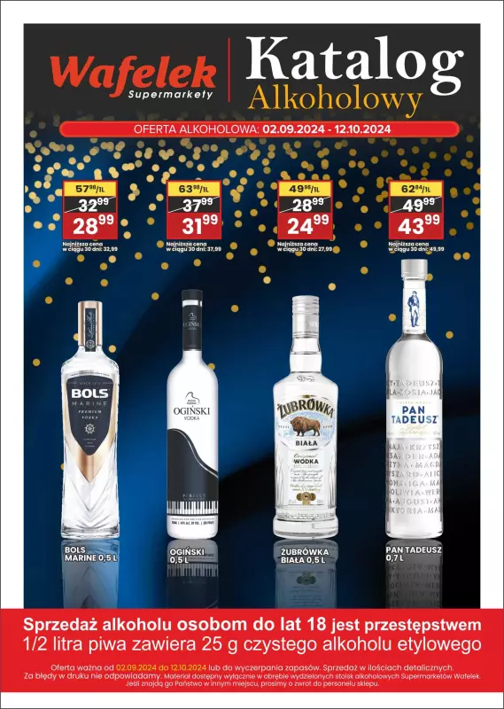 Wafelek - gazetka promocyjna Katalog alkoholowy  do soboty 12.10