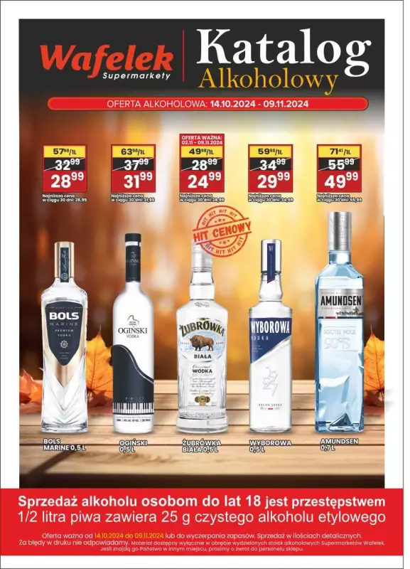 Wafelek - gazetka promocyjna Katalog alkoholowy  do soboty 09.11