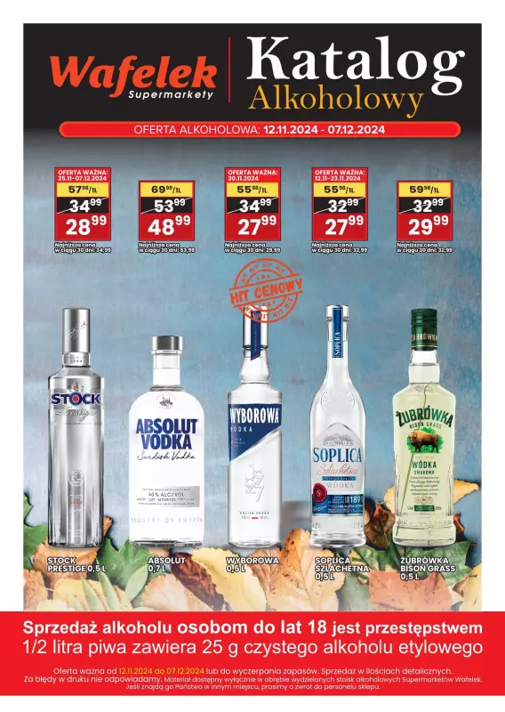 Wafelek - gazetka promocyjna Katalog alkoholowy  do soboty 07.12