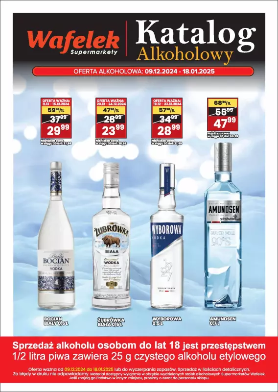 Wafelek - gazetka promocyjna Kataog alkoholowy  do soboty 18.01