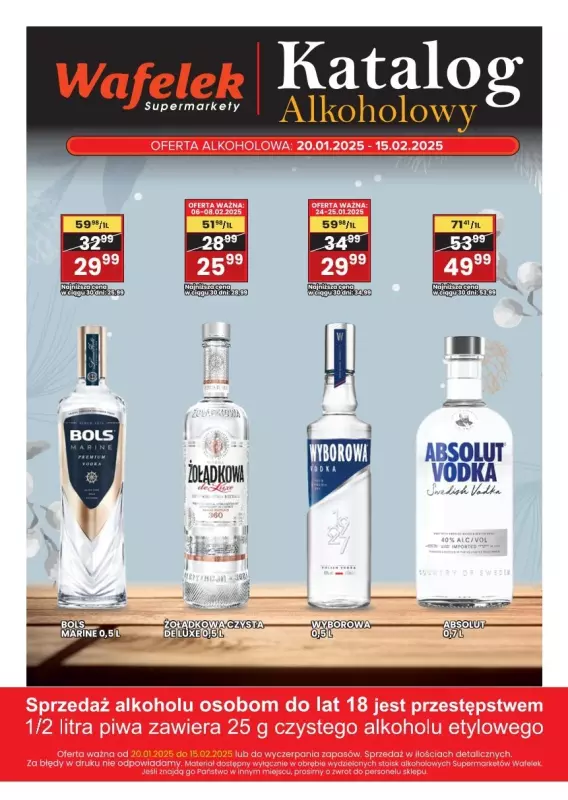 Wafelek - gazetka promocyjna Katalog alkoholowy  do soboty 15.02