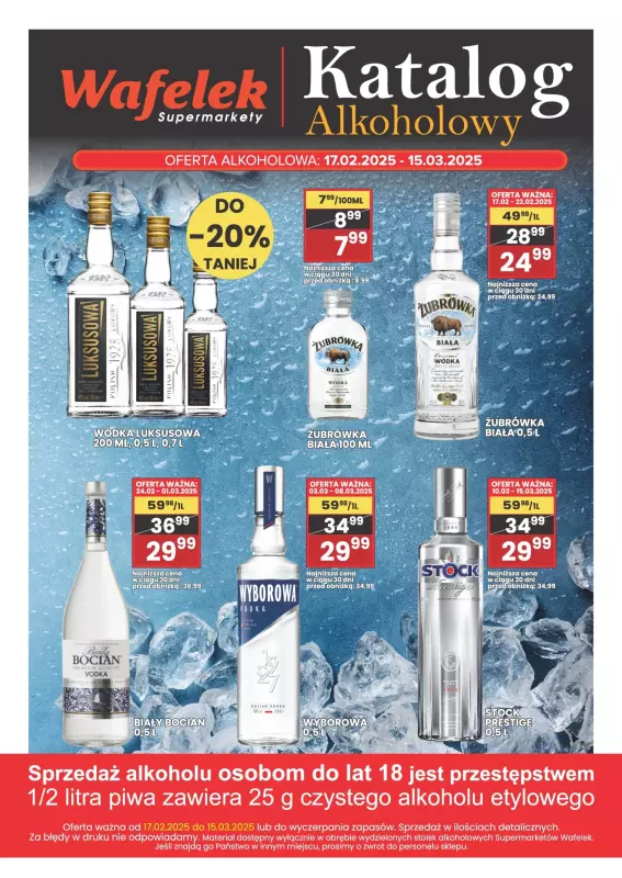 Wafelek - gazetka promocyjna Katalog alkoholowy  do soboty 15.03