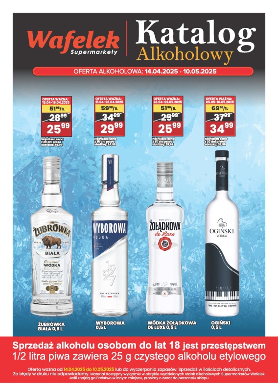 Wafelek - gazetka promocyjna Katalog alkoholowy  do soboty 10.05