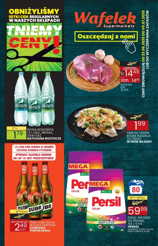 Wafelek - gazetka promocyjna Gazetka od poniedziałku 23.06 do soboty 05.07