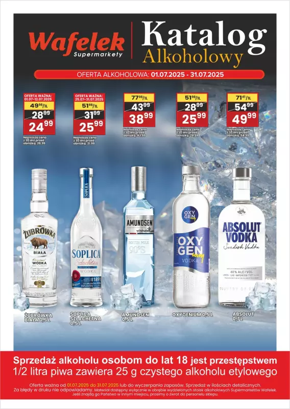Wafelek - gazetka promocyjna Katalog alkoholowy  do czwartku 31.07