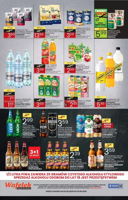 Wafelek - gazetka promocyjna Gazetka od poniedziałku 04.08 do soboty 16.08 - strona 8