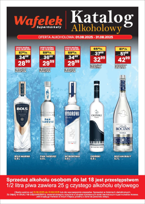 Wafelek - gazetka promocyjna Katalog alkoholowy  do niedzieli 31.08