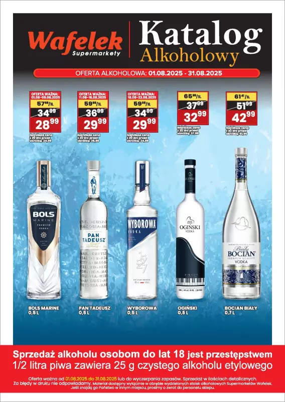 Wafelek - gazetka promocyjna Katalog alkoholowy  do niedzieli 31.08