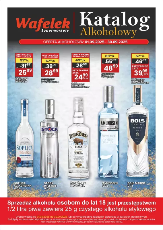 Wafelek - gazetka promocyjna Katalog alkoholowy  do wtorku 30.09