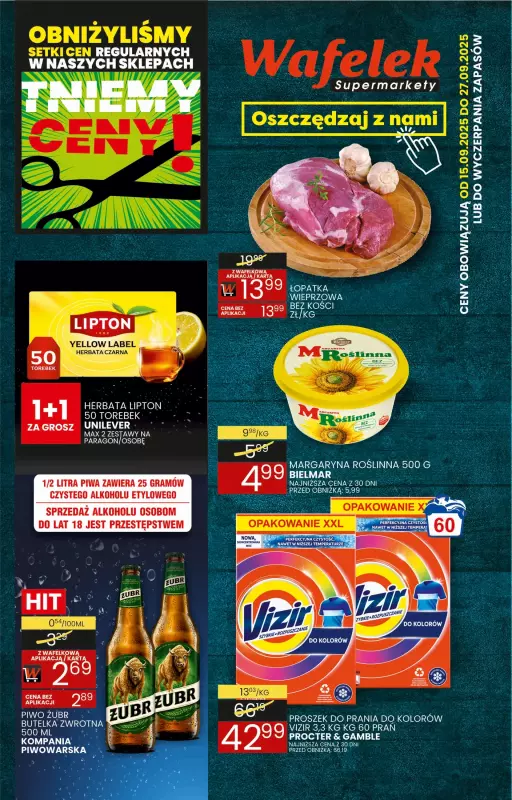 Wafelek - gazetka promocyjna Gazetka od poniedziałku 15.09 do soboty 27.09