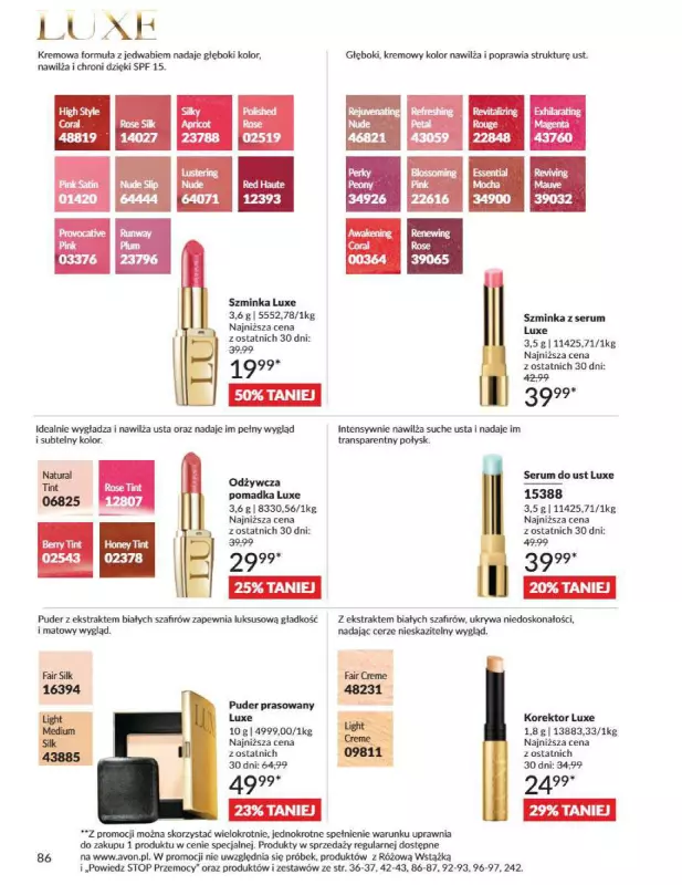 AVON - gazetka promocyjna Katalog grudzień 2024 od soboty 30.11 do wtorku 31.12 - strona 86