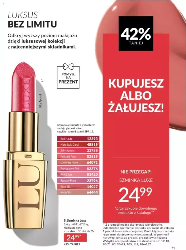 AVON - gazetka promocyjna Katalog Maj 2025 od czwartku 01.05 do soboty 31.05 - strona 71