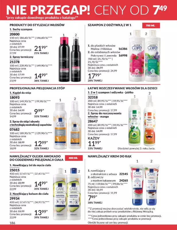 AVON - gazetka promocyjna Katalog Sierpień 2025 od piątku 01.08 do niedzieli 31.08 - strona 186