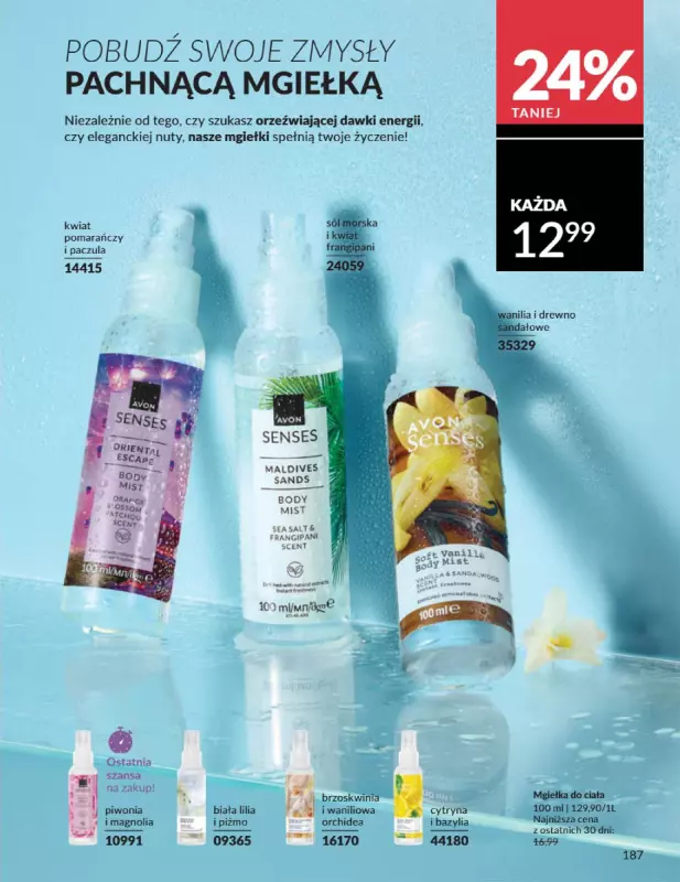 AVON - gazetka promocyjna Katalog Wrzesień 2025 od wtorku 02.09 do wtorku 30.09 - strona 187