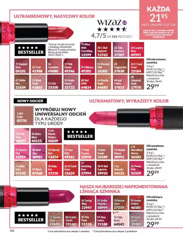 AVON - gazetka promocyjna Katalog Październik 2025 od środy 01.10 do piątku 31.10 - strona 44