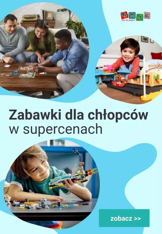 Smyk - gazetka promocyjna Zabawki dla chłopców w SUPERCENACH od środy 01.05 do wtorku 07.05