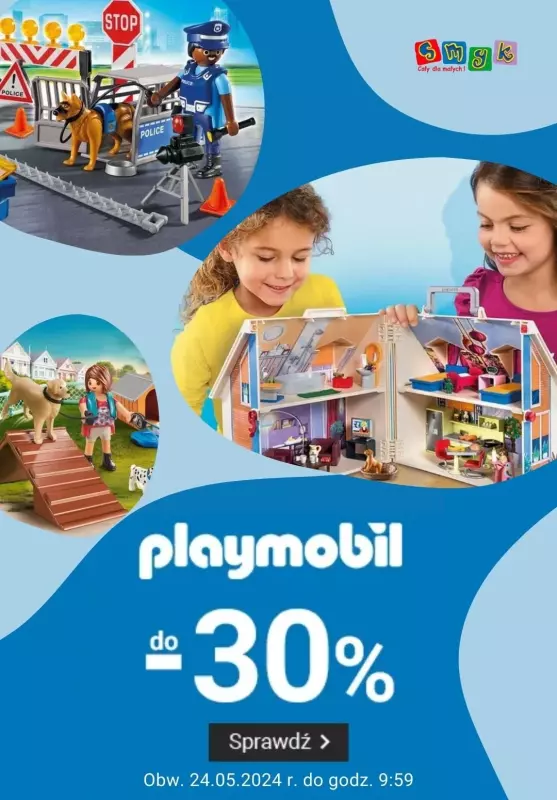 Smyk - gazetka promocyjna Playmobil do -30% taniej od wtorku 21.05 do piątku 24.05