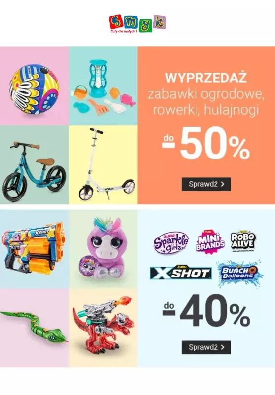 Smyk - gazetka promocyjna Promocje na zabawki od środy 14.08 do poniedziałku 19.08