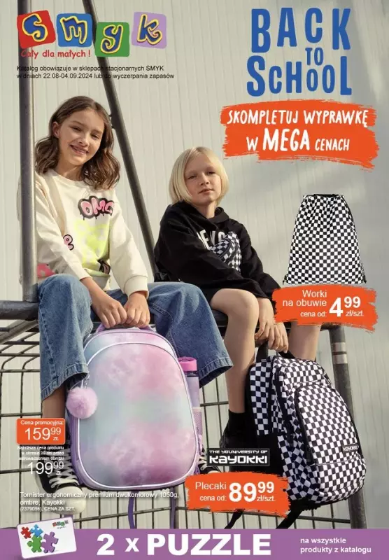 Smyk - gazetka promocyjna Katalog Smyk - Back to School od czwartku 22.08 do środy 04.09