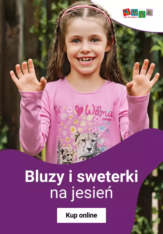 Smyk - gazetka promocyjna Bluzy i sweterki na jesień od środy 18.09 