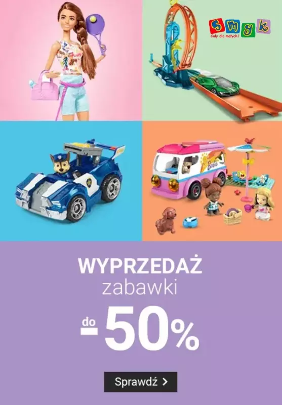 Smyk - gazetka promocyjna Do -50% wyprzedaż zabawek! od poniedziałku 30.09 do niedzieli 06.10