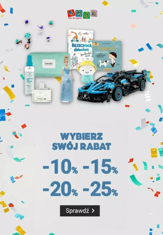 Smyk - gazetka promocyjna Wybierz swój rabat do -25% od środy 09.10 do piątku 11.10