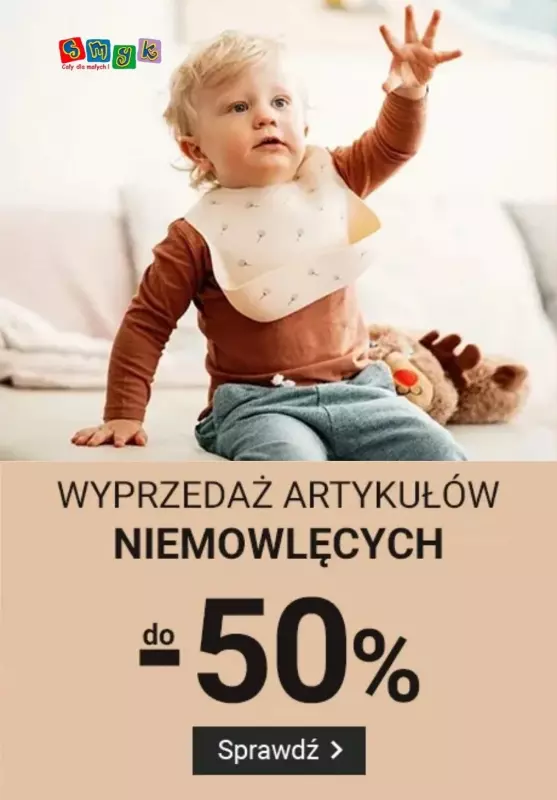 Smyk - gazetka promocyjna Wyprzedaż artykułów niemowlęcych od czwartku 10.10 do poniedziałku 21.10