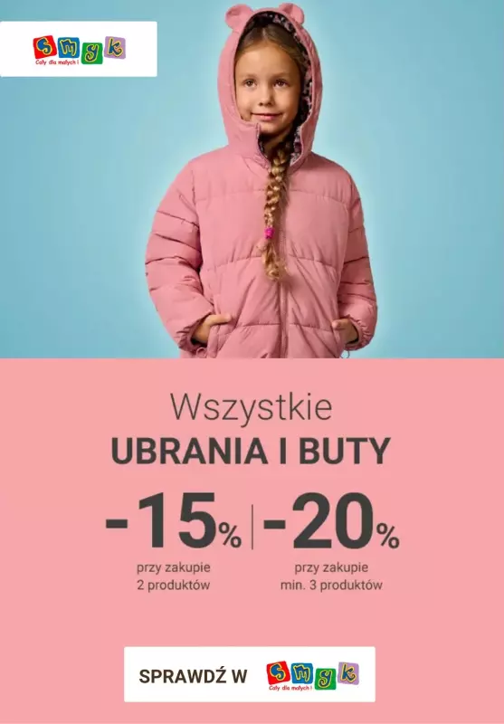 Smyk - gazetka promocyjna Ubrania i buty do -20% taniej od środy 23.10 do środy 23.10