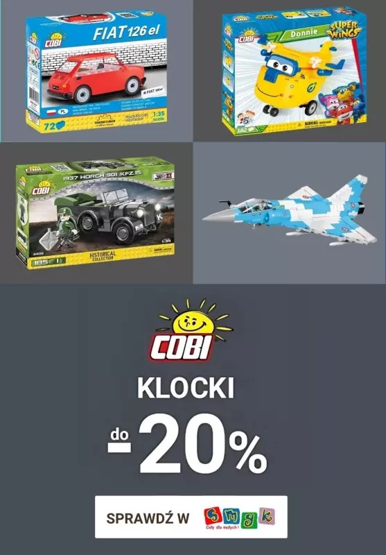 Smyk - gazetka promocyjna Do -20% na klocki Cobi od piątku 25.10 do wtorku 29.10