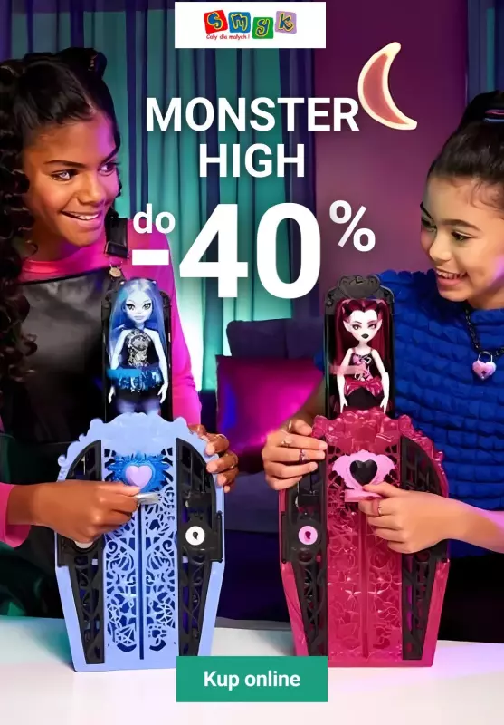 Smyk - gazetka promocyjna Monster High do -40% od środy 30.10 do poniedziałku 04.11