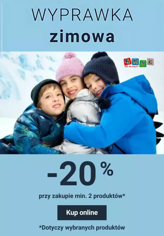 Smyk - gazetka promocyjna Zimowa wyprawka | -20% przy zakupie 2 produktów od środy 06.11 do czwartku 07.11