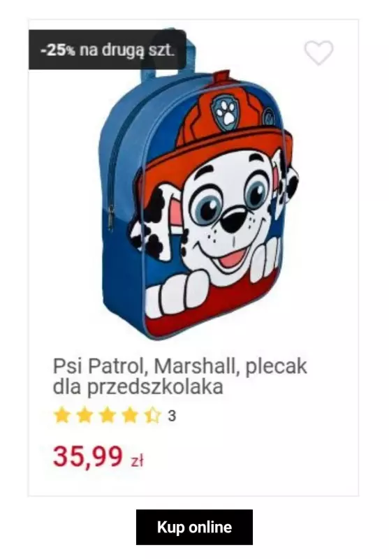 Smyk - gazetka promocyjna -25% na drugi tańszy produkt od poniedziałku 18.11 do czwartku 21.11 - strona 3