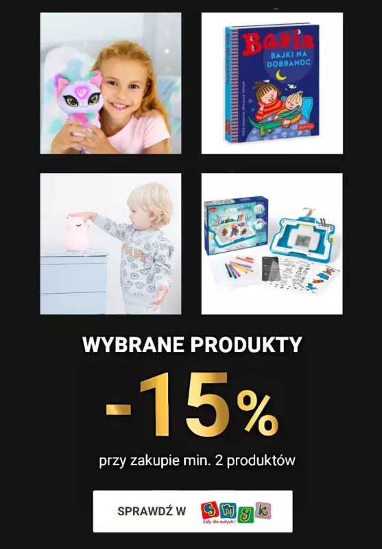 Smyk - gazetka promocyjna Wybrane produkty -15% taniej przy zakupie 2 produktów od czwartku 28.11 do czwartku 28.11