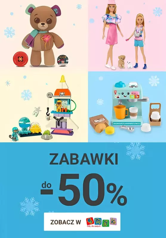 Smyk - gazetka promocyjna Zabawki do -50% od środy 18.12 do czwartku 19.12