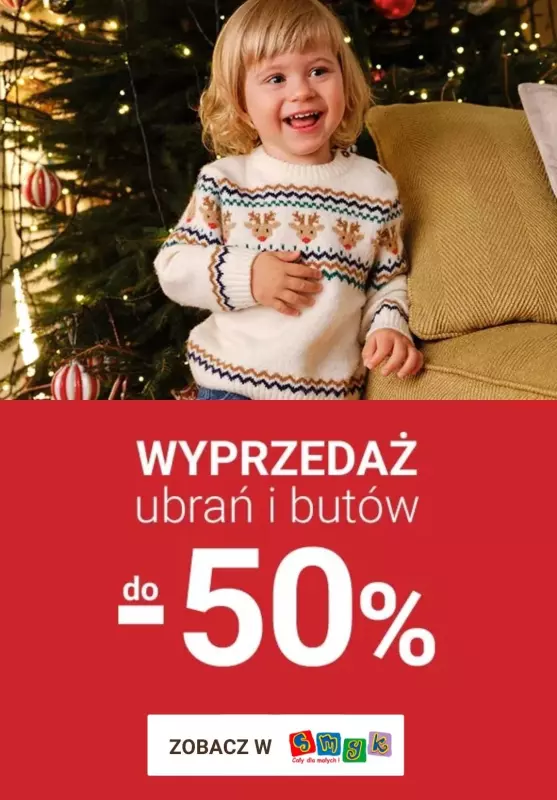 Smyk - gazetka promocyjna Wyprzedaż ubrań od wtorku 31.12 do poniedziałku 06.01