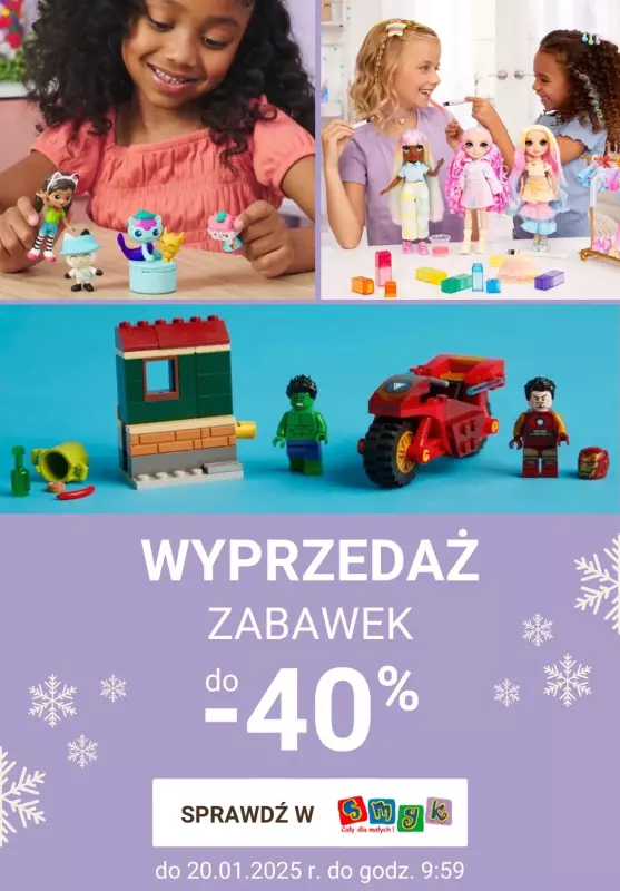 Smyk - gazetka promocyjna Wyprzedaż zabawek od środy 08.01 