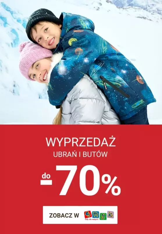 Smyk - gazetka promocyjna Wyprzedaż do -70% od środy 15.01 do wtorku 21.01