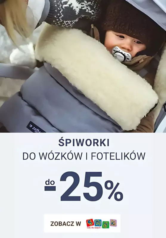 Smyk - gazetka promocyjna Śpiworki do wózków i fotelików do -25% od poniedziałku 03.02 do niedzieli 09.02