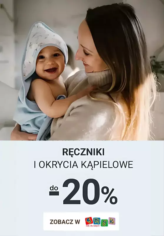 Smyk - gazetka promocyjna Ręczniki i okrycia kąpielowe do -20% od czwartku 06.02 do niedzieli 09.02