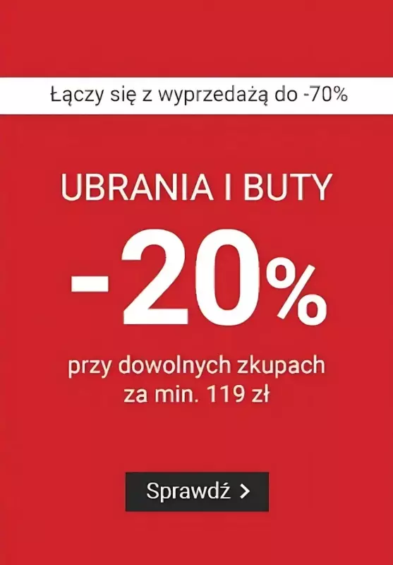 Smyk - gazetka promocyjna -20% extra do wyprzedaży od wtorku 18.02 do czwartku 20.02