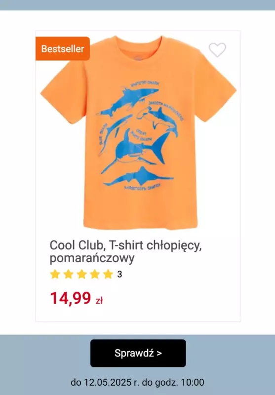 Smyk - gazetka promocyjna Wszystkie ubrania i buty do -25% dodatkowego rabatu od soboty 10.05 do poniedziałku 12.05 - strona 7